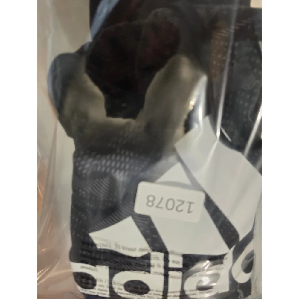 Adidas Hoodie Mens Small Black Grey Graphic Logo Pullover Sweatshirt *Read